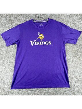 NFL Minnesota Vikings #19‎ Adam Thielen T-Shirt Mens L Purple Short Sleeve